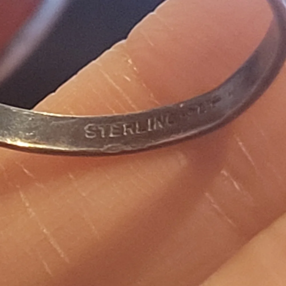 Vintage  Sterling Silver Carnelian Ring , Unique Design size  6.5 approximately - Picture 8 of 10